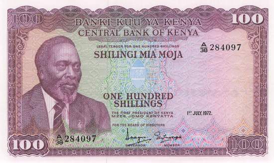 100 Shilingi 1972 p.10c